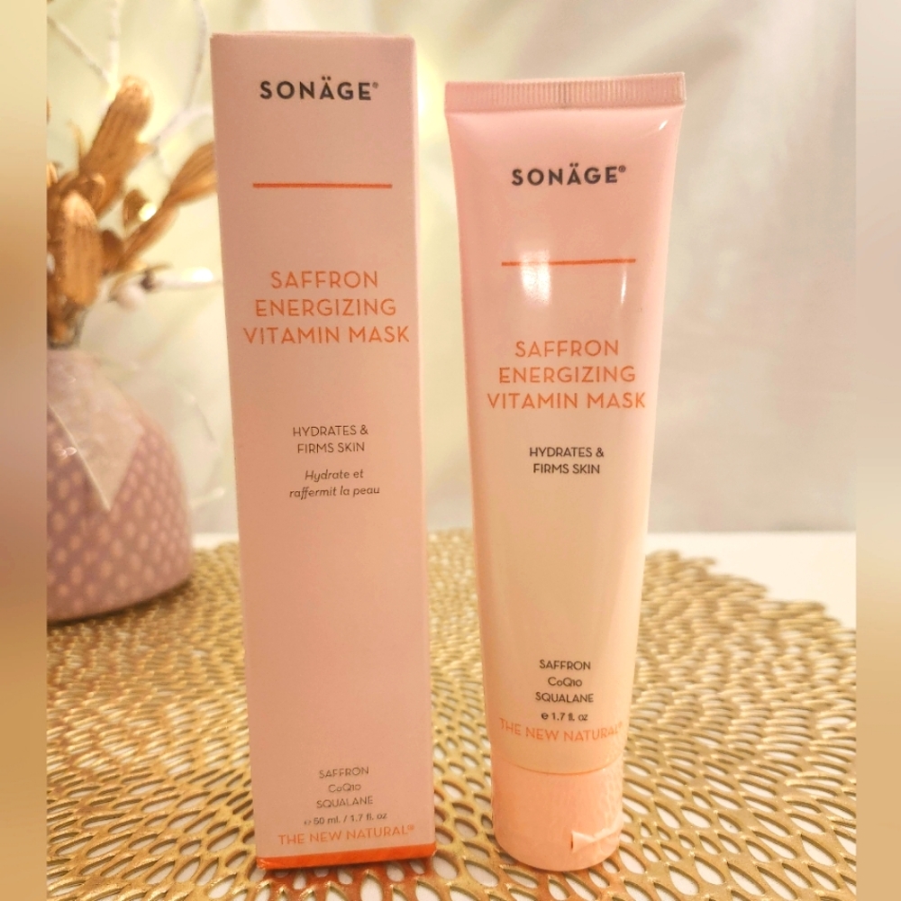 SONÄGE SAFFRON ENERGIZING VITAMIN MASK BNIB FULL SIZE